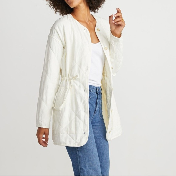 Marine Layer Jackets & Blazers - Marine Layer ivory quilted tiff relaxed fit jacket